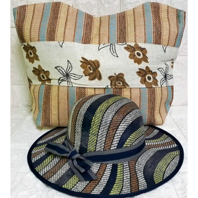 Τσάντα θαλάσσης σετ με καπέλο Ρ-381