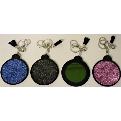 Μπρελόκ στρας με καθρέπτη  F0-301 ,πακετο 12 τμχ