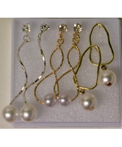 Σκουλαρίκια σε κουτάκι F0-407 , 10 πακετα ( 30 τμχ )