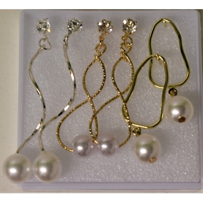 Σκουλαρίκια σε κουτάκι F0-407 , 10 πακετα ( 30 τμχ )