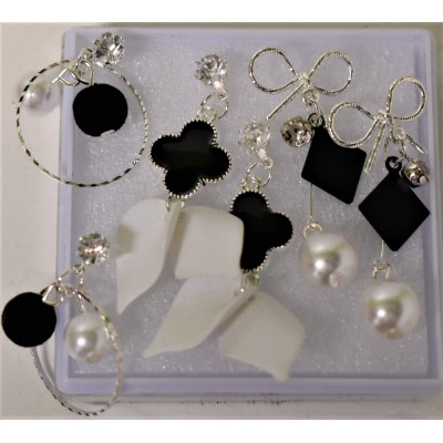 Σκουλαρίκια σε κουτάκι F0-408, 10 πακετα ( 20 ζευγαρια)