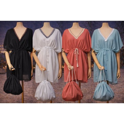 Γυναικείο φόρεμα σετ με τσάντα LA-768